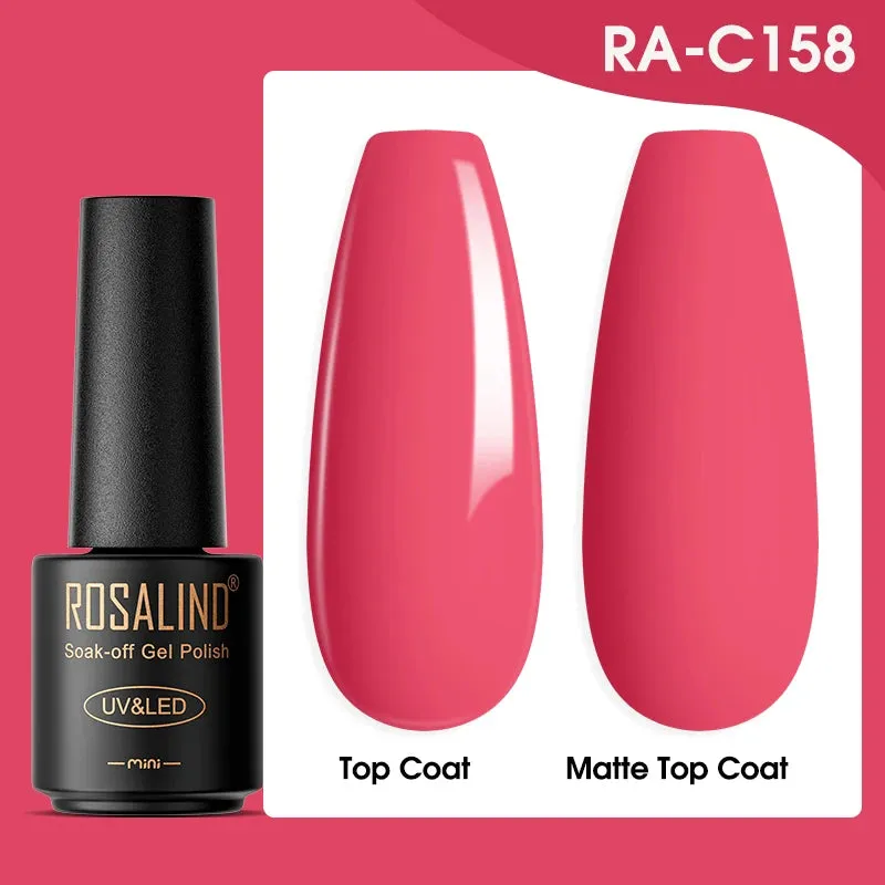 ROSALIND Nail Polish Varnish hybrid Red Series Nail Art Vernis Semi Permanent  Base Top Coat UV LED Soff Off Gel nail polish