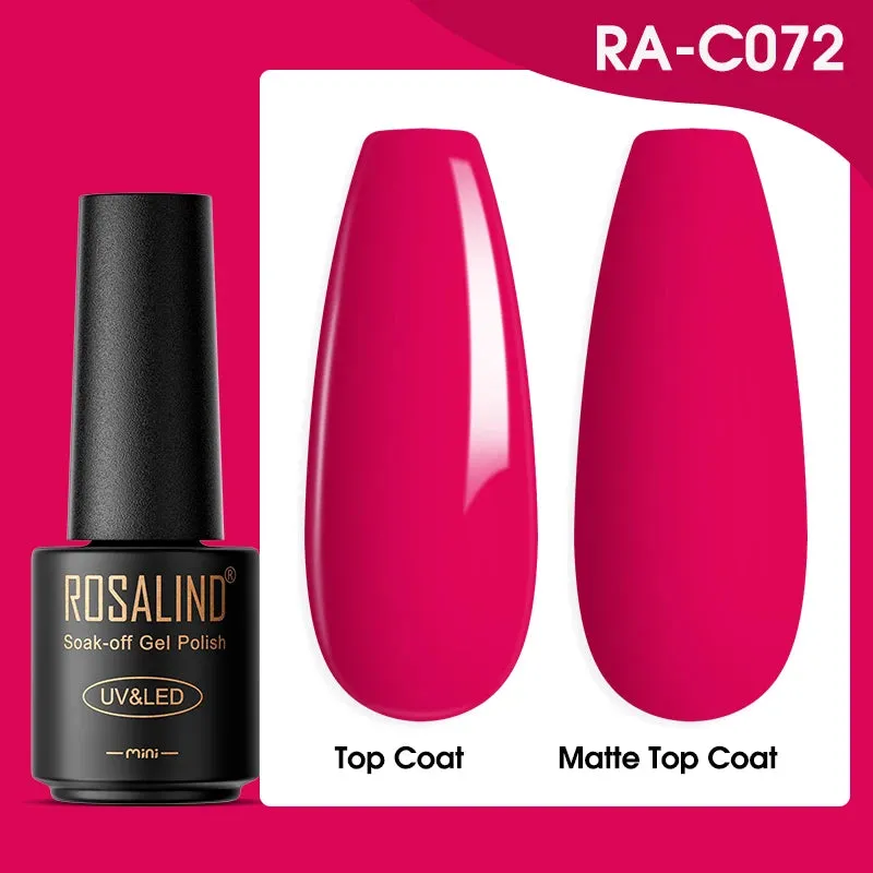 ROSALIND Nail Polish Varnish hybrid Red Series Nail Art Vernis Semi Permanent  Base Top Coat UV LED Soff Off Gel nail polish