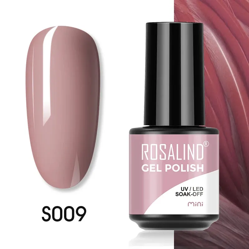 ROSALIND Nail Polish Varnish hybrid Red Series Nail Art Vernis Semi Permanent  Base Top Coat UV LED Soff Off Gel nail polish