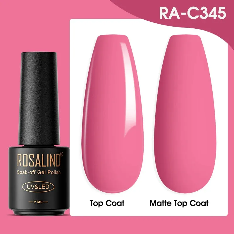 ROSALIND Nail Polish Varnish hybrid Red Series Nail Art Vernis Semi Permanent  Base Top Coat UV LED Soff Off Gel nail polish