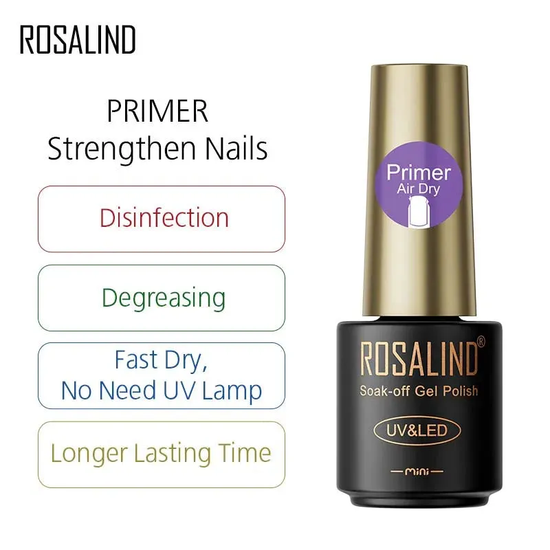 ROSALIND Nail Polish Varnish hybrid Red Series Nail Art Vernis Semi Permanent  Base Top Coat UV LED Soff Off Gel nail polish