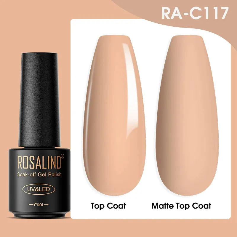 ROSALIND Nail Polish Varnish hybrid Red Series Nail Art Vernis Semi Permanent  Base Top Coat UV LED Soff Off Gel nail polish