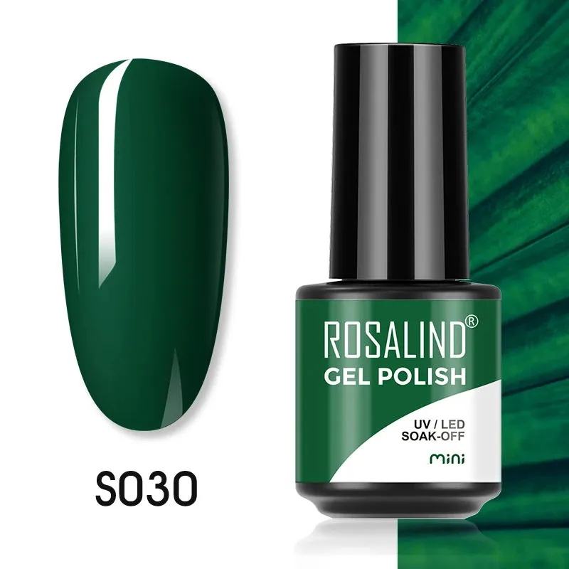 ROSALIND Nail Polish Varnish hybrid Red Series Nail Art Vernis Semi Permanent  Base Top Coat UV LED Soff Off Gel nail polish