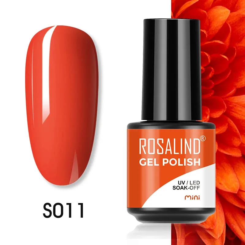 ROSALIND Nail Polish Varnish hybrid Red Series Nail Art Vernis Semi Permanent  Base Top Coat UV LED Soff Off Gel nail polish