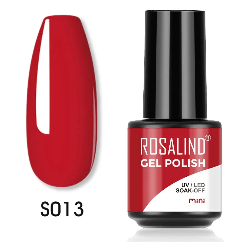 ROSALIND Nail Polish Varnish hybrid Red Series Nail Art Vernis Semi Permanent  Base Top Coat UV LED Soff Off Gel nail polish