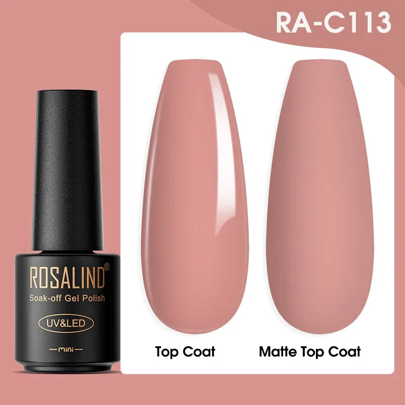 ROSALIND Nail Polish Varnish hybrid Red Series Nail Art Vernis Semi Permanent  Base Top Coat UV LED Soff Off Gel nail polish