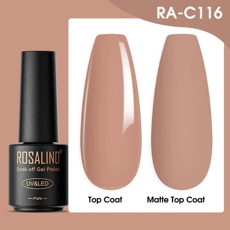 ROSALIND Nail Polish Varnish hybrid Red Series Nail Art Vernis Semi Permanent  Base Top Coat UV LED Soff Off Gel nail polish