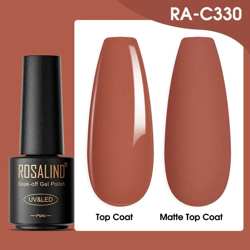 ROSALIND Nail Polish Varnish hybrid Red Series Nail Art Vernis Semi Permanent  Base Top Coat UV LED Soff Off Gel nail polish