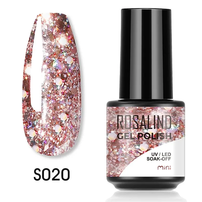 ROSALIND Nail Polish Varnish hybrid Red Series Nail Art Vernis Semi Permanent  Base Top Coat UV LED Soff Off Gel nail polish