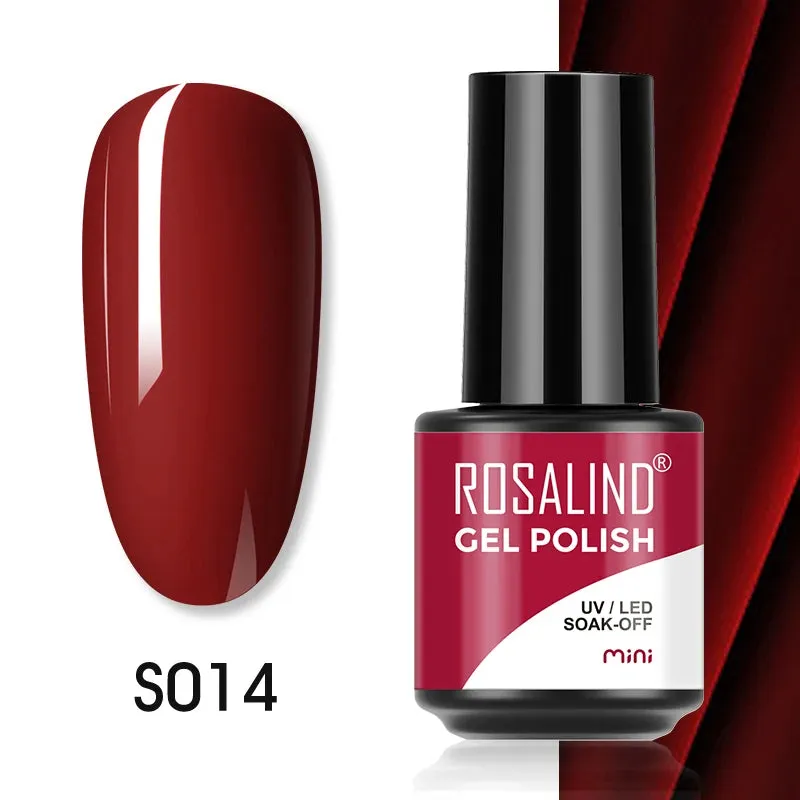 ROSALIND Nail Polish Varnish hybrid Red Series Nail Art Vernis Semi Permanent  Base Top Coat UV LED Soff Off Gel nail polish