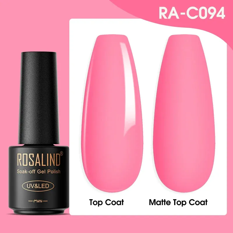 ROSALIND Nail Polish Varnish hybrid Red Series Nail Art Vernis Semi Permanent  Base Top Coat UV LED Soff Off Gel nail polish