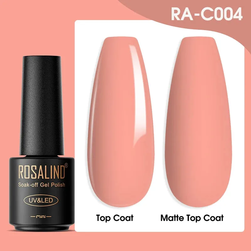 ROSALIND Nail Polish Varnish hybrid Red Series Nail Art Vernis Semi Permanent  Base Top Coat UV LED Soff Off Gel nail polish