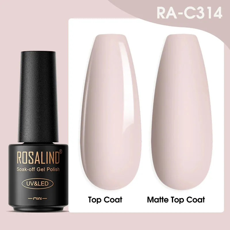 ROSALIND Nail Polish Varnish hybrid Red Series Nail Art Vernis Semi Permanent  Base Top Coat UV LED Soff Off Gel nail polish
