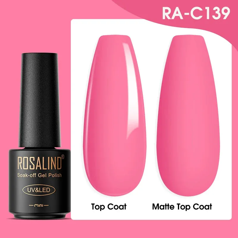 ROSALIND Nail Polish Varnish hybrid Red Series Nail Art Vernis Semi Permanent  Base Top Coat UV LED Soff Off Gel nail polish