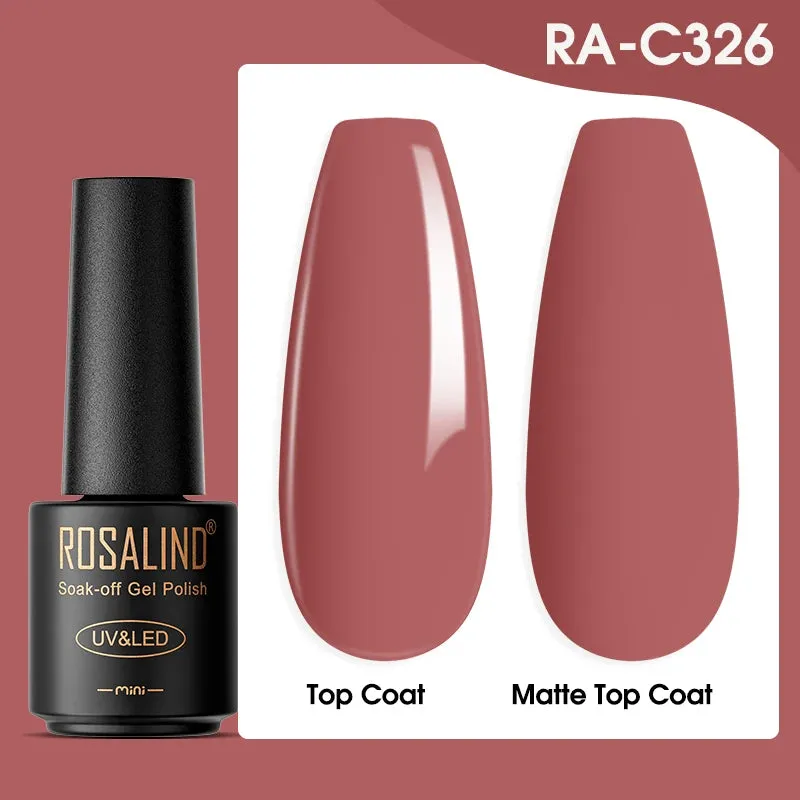 ROSALIND Nail Polish Varnish hybrid Red Series Nail Art Vernis Semi Permanent  Base Top Coat UV LED Soff Off Gel nail polish