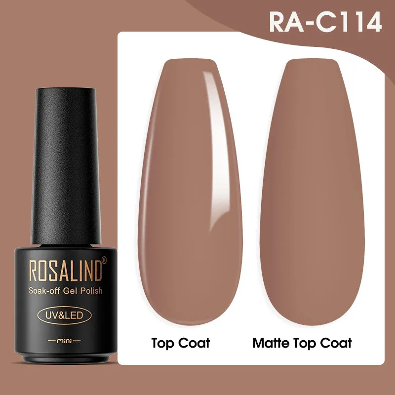 ROSALIND Nail Polish Varnish hybrid Red Series Nail Art Vernis Semi Permanent  Base Top Coat UV LED Soff Off Gel nail polish