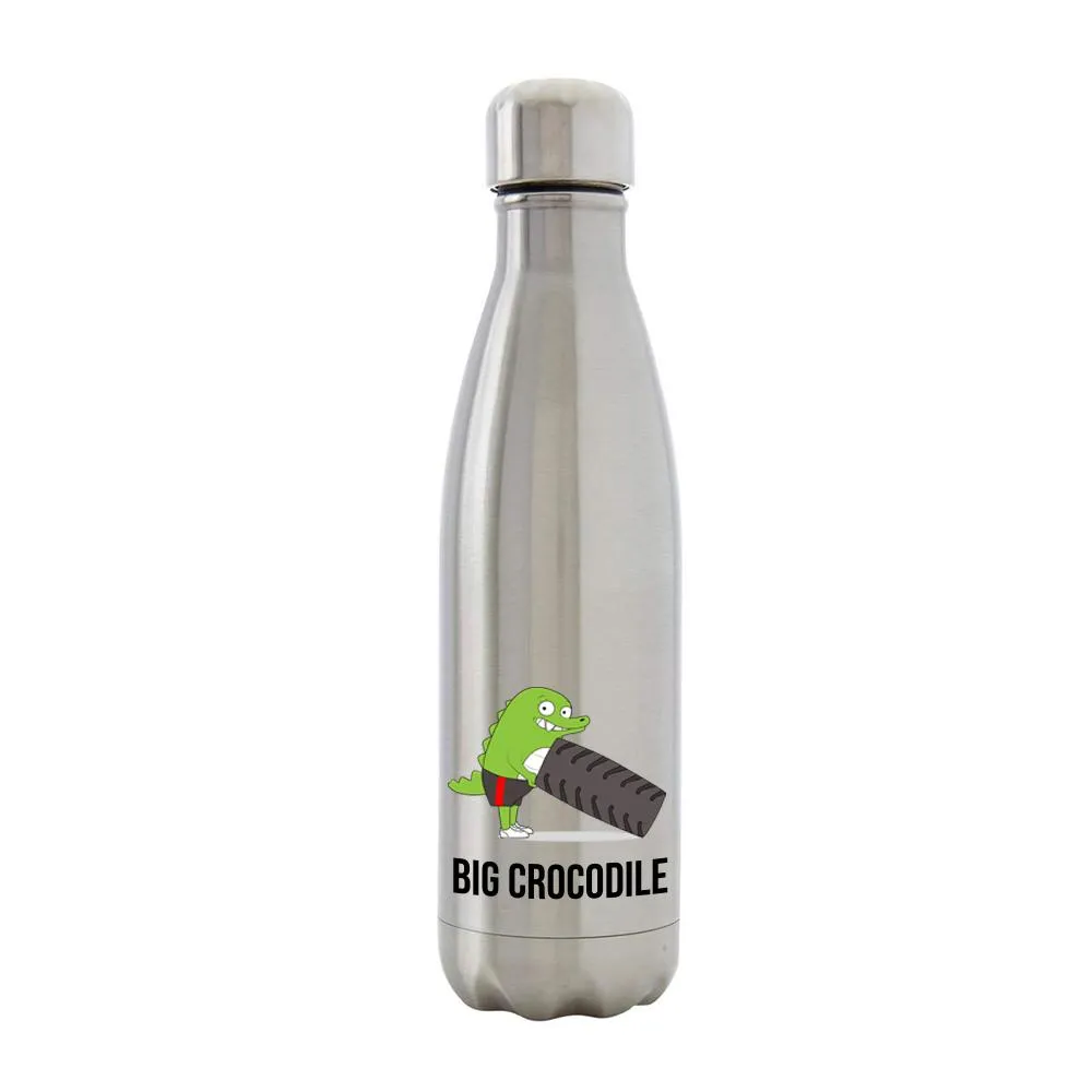 Silver Metal Bottle - Choose your Croc