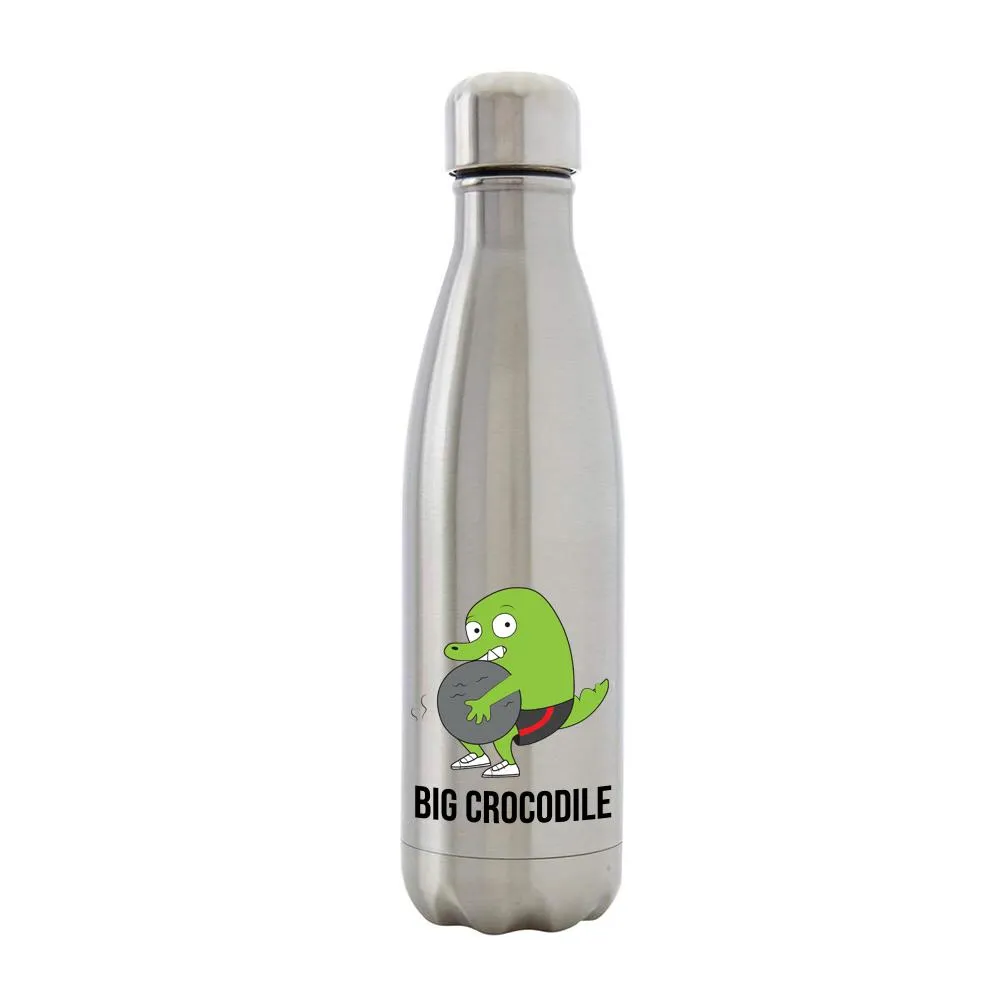 Silver Metal Bottle - Choose your Croc