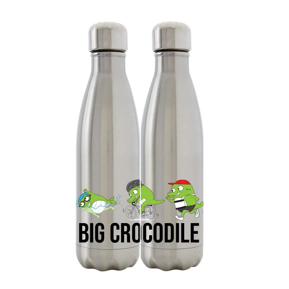 Silver Metal Bottle - Choose your Croc