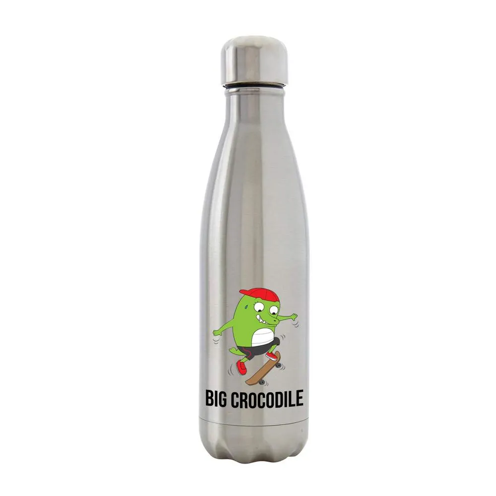 Silver Metal Bottle - Choose your Croc