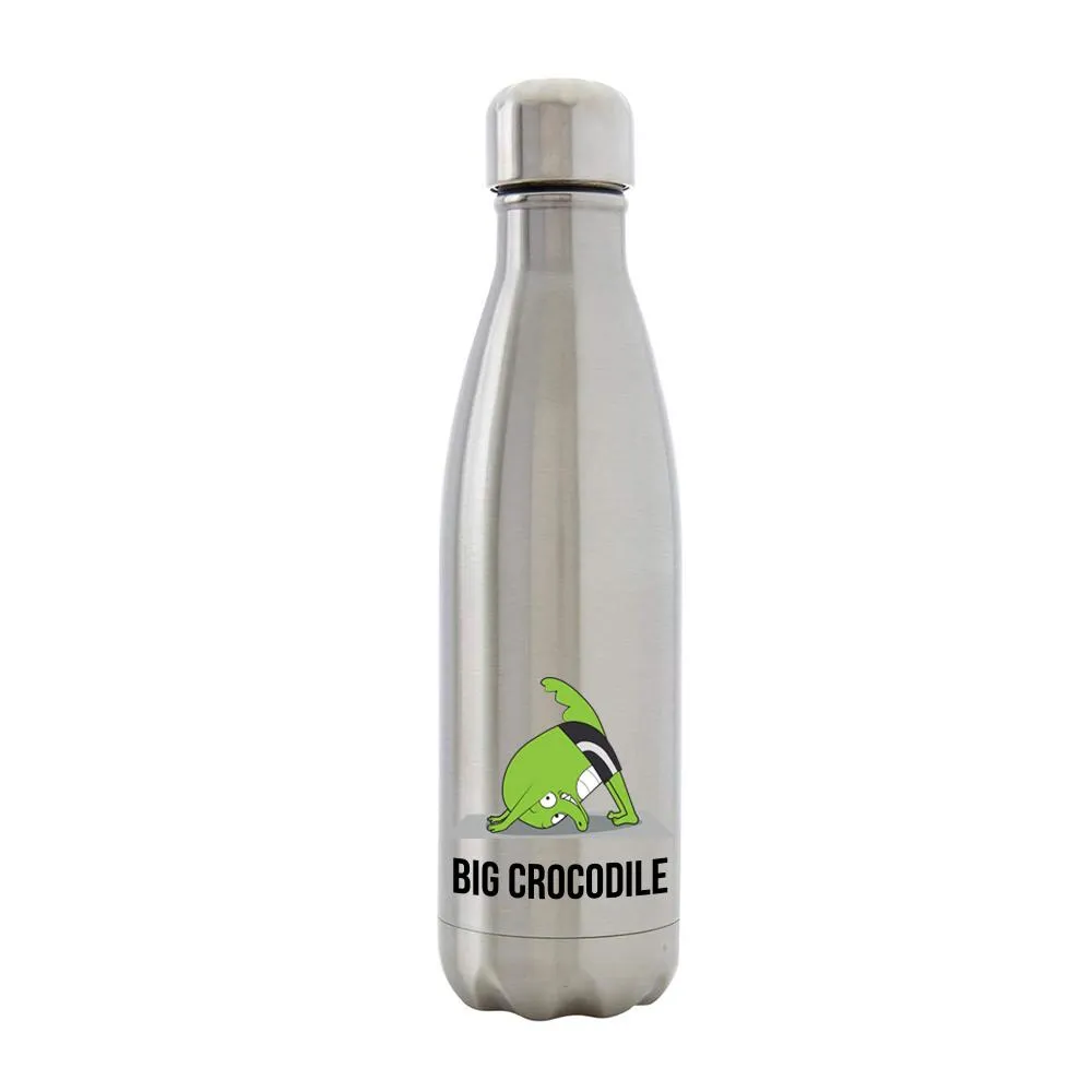 Silver Metal Bottle - Choose your Croc