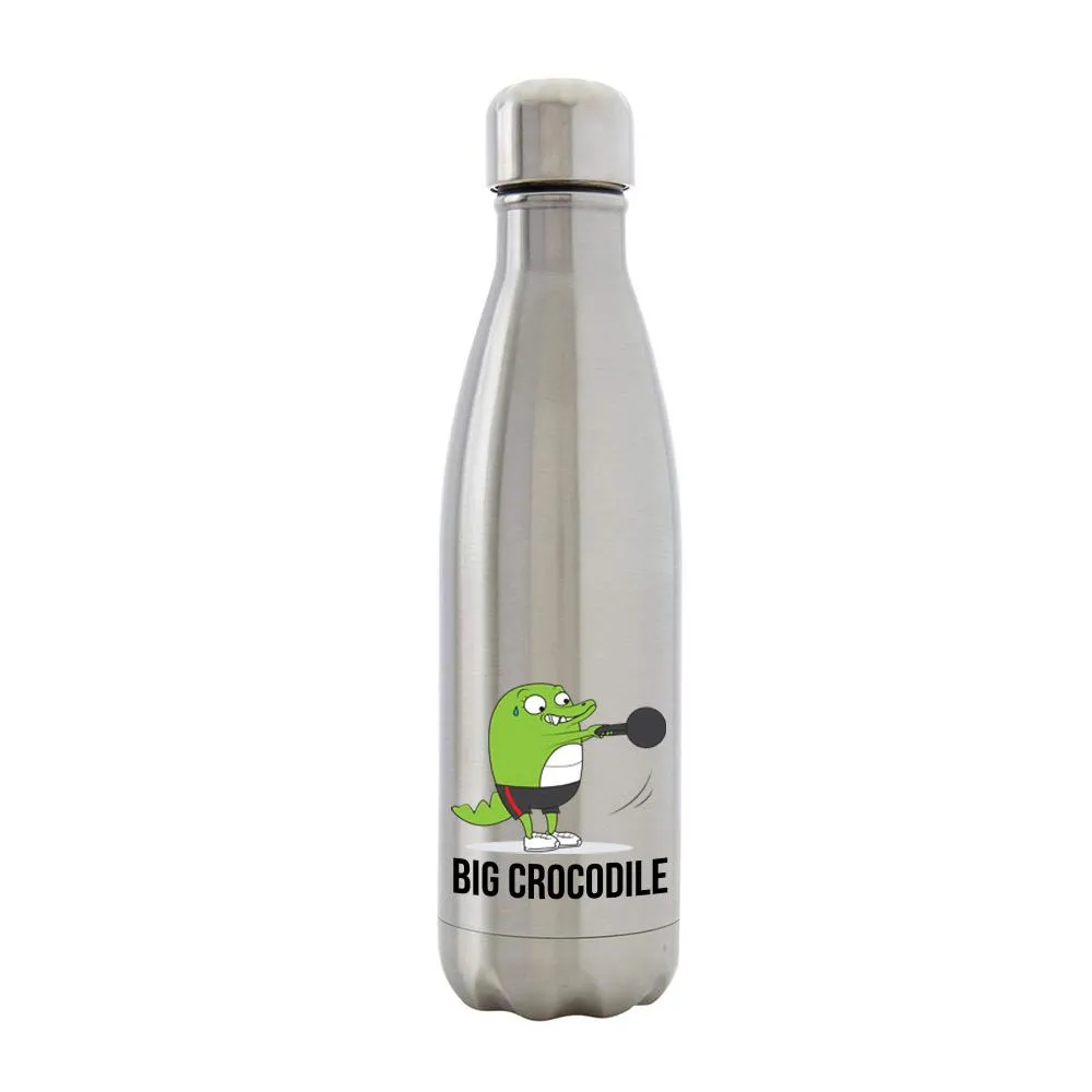 Silver Metal Bottle - Choose your Croc