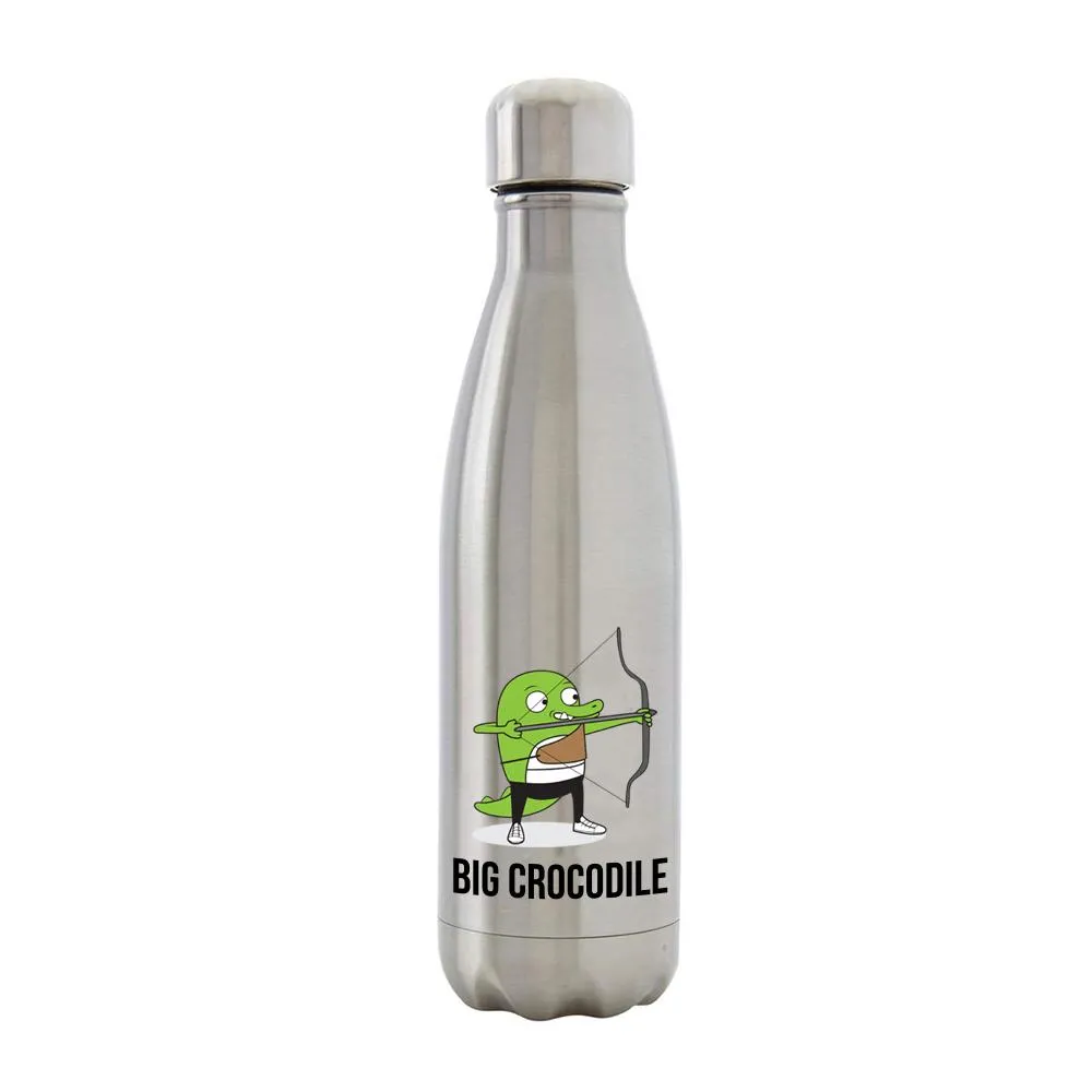 Silver Metal Bottle - Choose your Croc