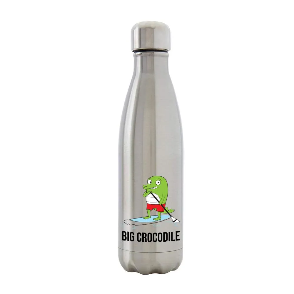 Silver Metal Bottle - Choose your Croc