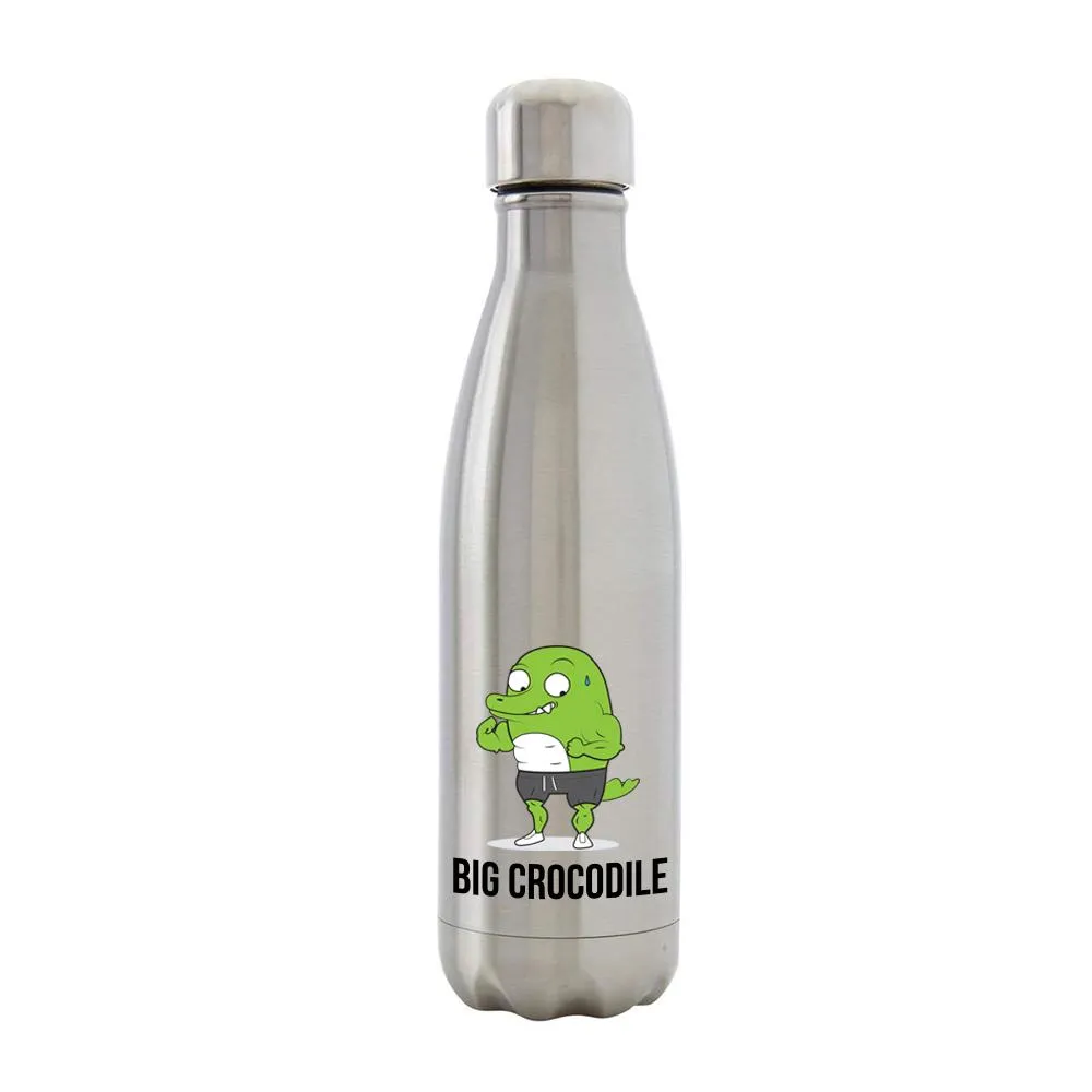 Silver Metal Bottle - Choose your Croc