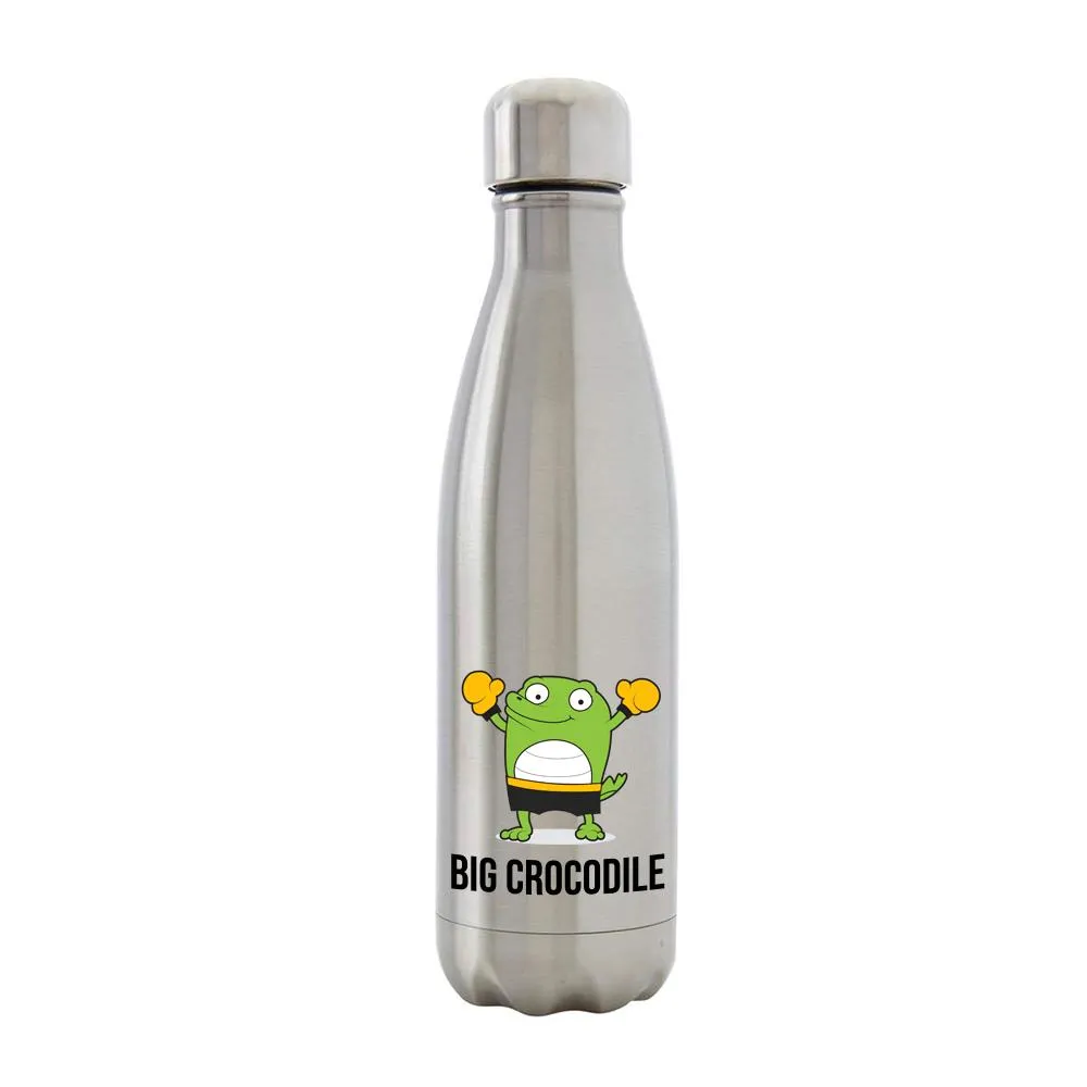 Silver Metal Bottle - Choose your Croc