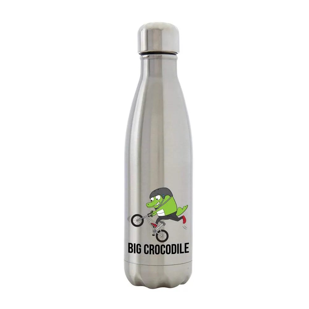 Silver Metal Bottle - Choose your Croc