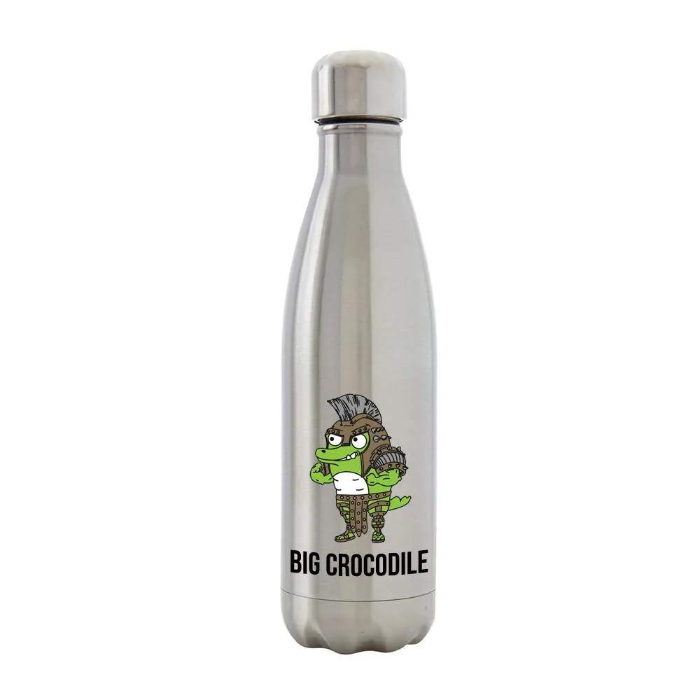Silver Metal Bottle - Choose your Croc