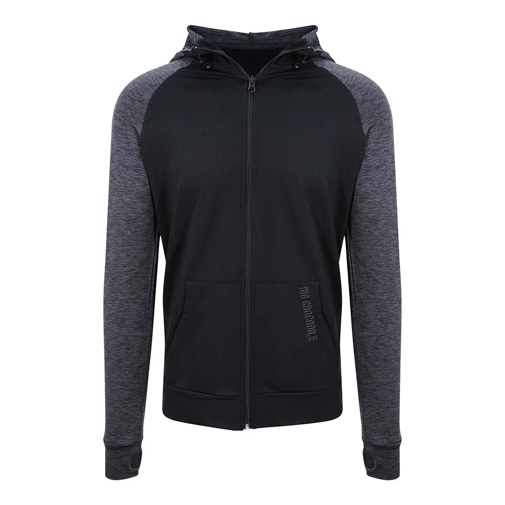 Stretch Zip up hoodie - Contrast sleeve