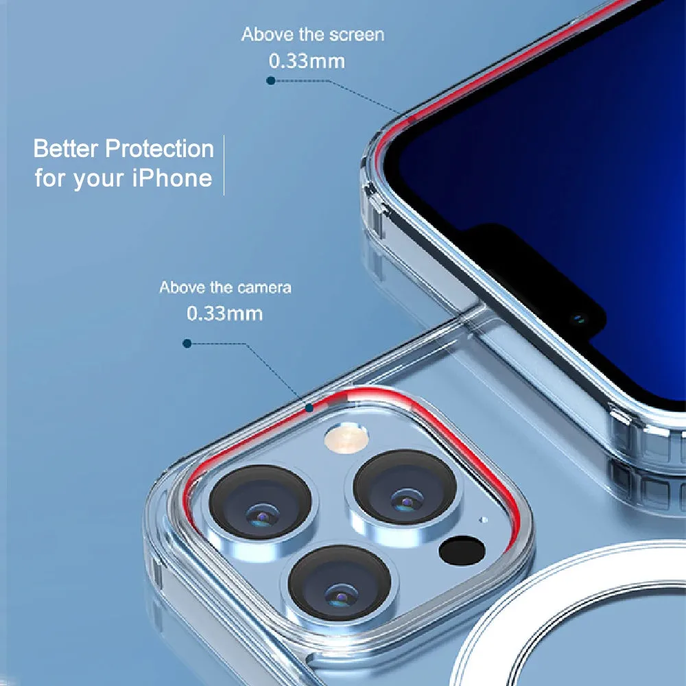 Vanuoxin Original Magnetic Case for iPhone 15 14 13 12 Mini 11 Pro Max for MagSafe Clear Shockproof Phone Cover PC TPU Shell