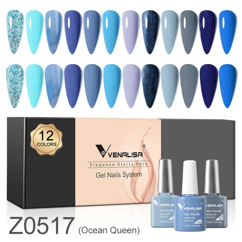 Venalisa Branded Kit Gel Nail Polish 6/12pcs/lot x7.5ml Semi Permanent Neon Color New Learner Soak Off UV LED Nails Varnish Set