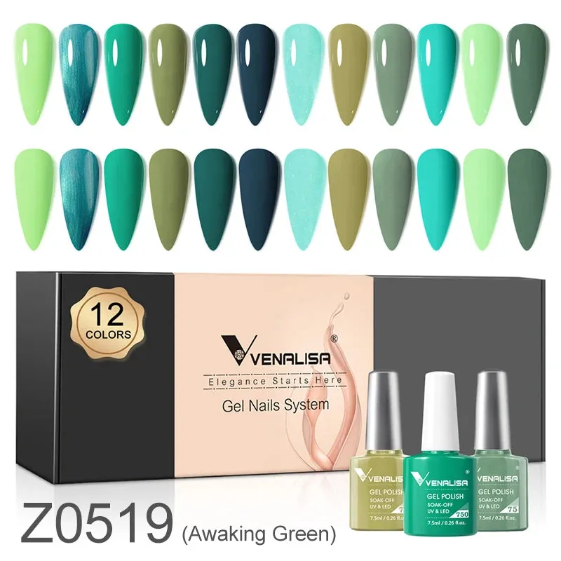 Venalisa Branded Kit Gel Nail Polish 6/12pcs/lot x7.5ml Semi Permanent Neon Color New Learner Soak Off UV LED Nails Varnish Set