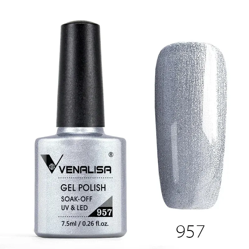Venalisa Hot Sell Soak Off UV LED Gel 60 Colors 7.5ml Super Shinning Nail Gel Polish Lacquer Full Coverage Pure Color Series