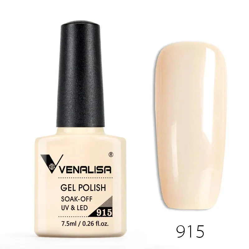 Venalisa Hot Sell Soak Off UV LED Gel 60 Colors 7.5ml Super Shinning Nail Gel Polish Lacquer Full Coverage Pure Color Series