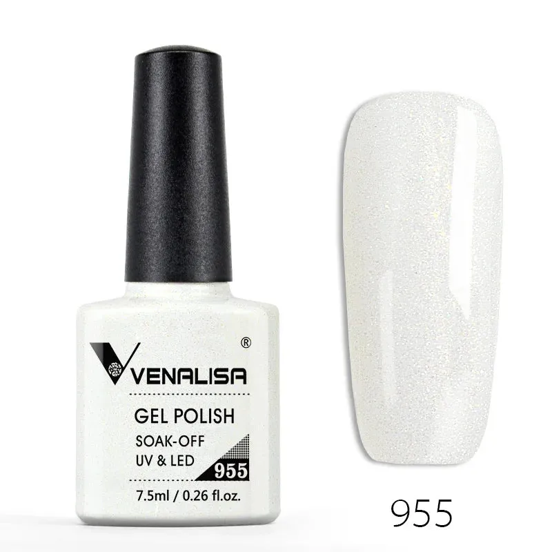 Venalisa Hot Sell Soak Off UV LED Gel 60 Colors 7.5ml Super Shinning Nail Gel Polish Lacquer Full Coverage Pure Color Series