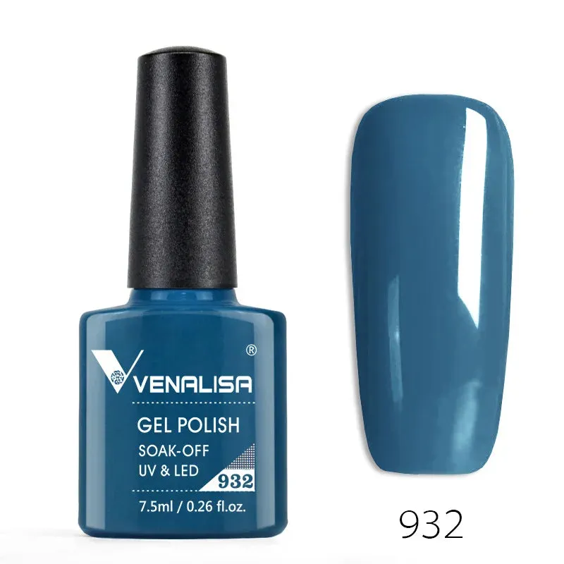 Venalisa Hot Sell Soak Off UV LED Gel 60 Colors 7.5ml Super Shinning Nail Gel Polish Lacquer Full Coverage Pure Color Series