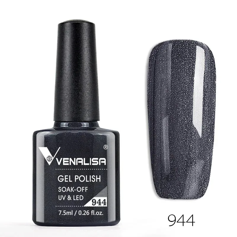Venalisa Hot Sell Soak Off UV LED Gel 60 Colors 7.5ml Super Shinning Nail Gel Polish Lacquer Full Coverage Pure Color Series