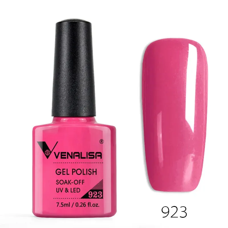 Venalisa Hot Sell Soak Off UV LED Gel 60 Colors 7.5ml Super Shinning Nail Gel Polish Lacquer Full Coverage Pure Color Series