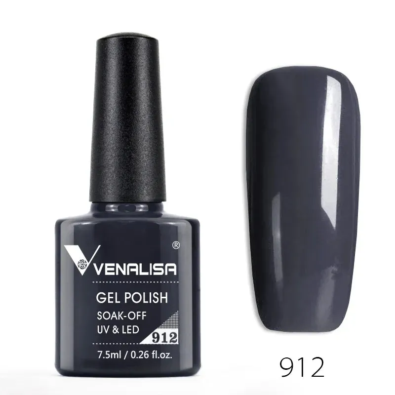 Venalisa Hot Sell Soak Off UV LED Gel 60 Colors 7.5ml Super Shinning Nail Gel Polish Lacquer Full Coverage Pure Color Series