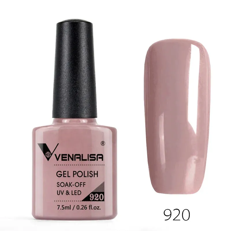Venalisa Nail Enamel Gel Polish 7.5ml Base Coat No Wipe Long Wear Top Coat Full Coverage Color Nail Polish Lacquer Varnish