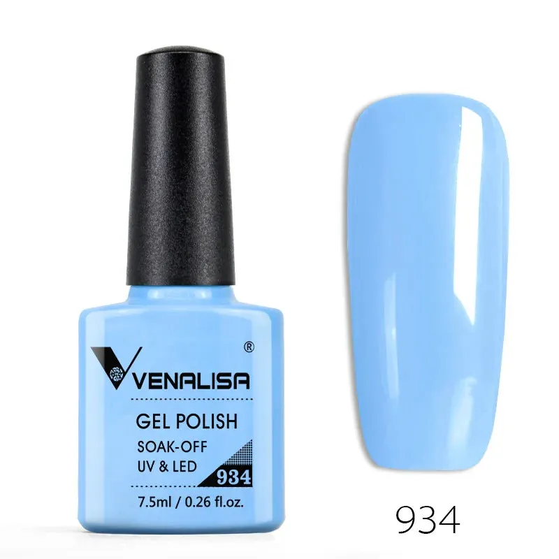 Venalisa Nail Enamel Gel Polish 7.5ml Base Coat No Wipe Long Wear Top Coat Full Coverage Color Nail Polish Lacquer Varnish