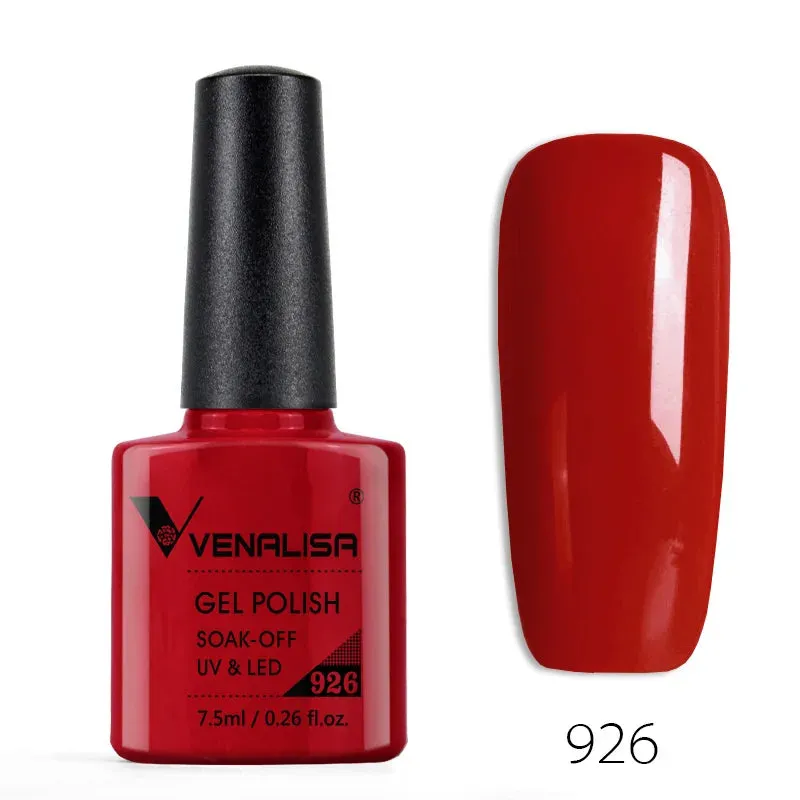 Venalisa Nail Enamel Gel Polish 7.5ml Base Coat No Wipe Long Wear Top Coat Full Coverage Color Nail Polish Lacquer Varnish
