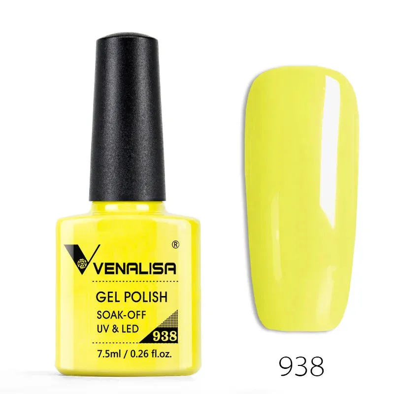 Venalisa Nail Enamel Gel Polish 7.5ml Base Coat No Wipe Long Wear Top Coat Full Coverage Color Nail Polish Lacquer Varnish