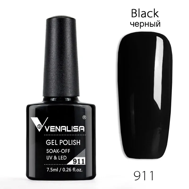 Venalisa Nail Enamel Gel Polish 7.5ml Base Coat No Wipe Long Wear Top Coat Full Coverage Color Nail Polish Lacquer Varnish