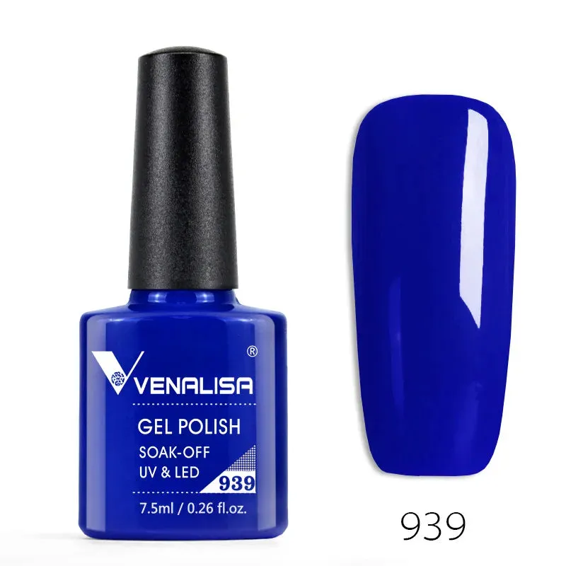 Venalisa Nail Enamel Gel Polish 7.5ml Base Coat No Wipe Long Wear Top Coat Full Coverage Color Nail Polish Lacquer Varnish
