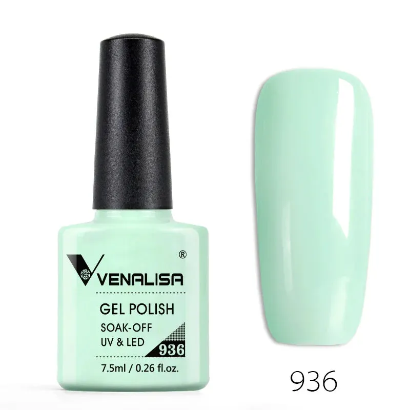 Venalisa Nail Enamel Gel Polish 7.5ml Base Coat No Wipe Long Wear Top Coat Full Coverage Color Nail Polish Lacquer Varnish